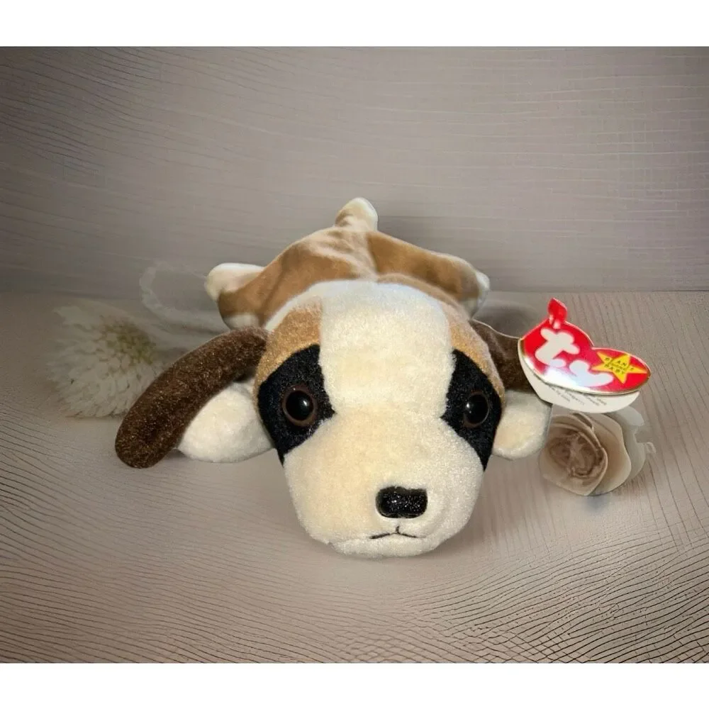 NWT 1996 Ty Beanie Baby Rare Bernie the Dog with Errors